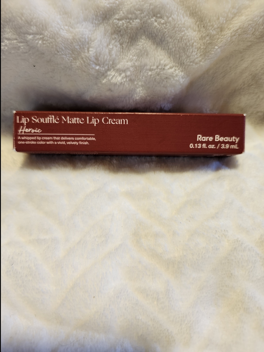 Rare Beauty Lip Soufflé Matte Lip Cream - Heroic (Deep Red)